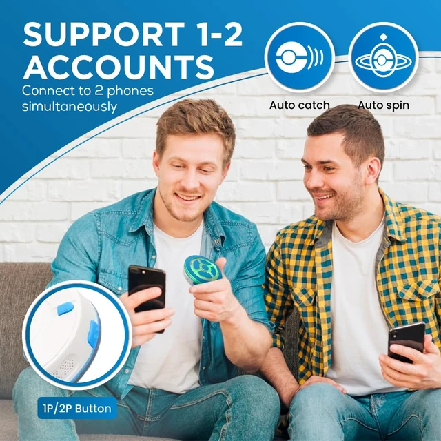 Alt view image 3 of 7 - DuoMon3 Lite 1P/2P Auto Catcher, Auto-Reconnection Hourly (No Pad) Dual Accounts, Poket Go 1-Touch Reconnect, 65ft Bluetooth, IPX7, USB-C & Wireless Charging, App-Controlled Vibration/Sound