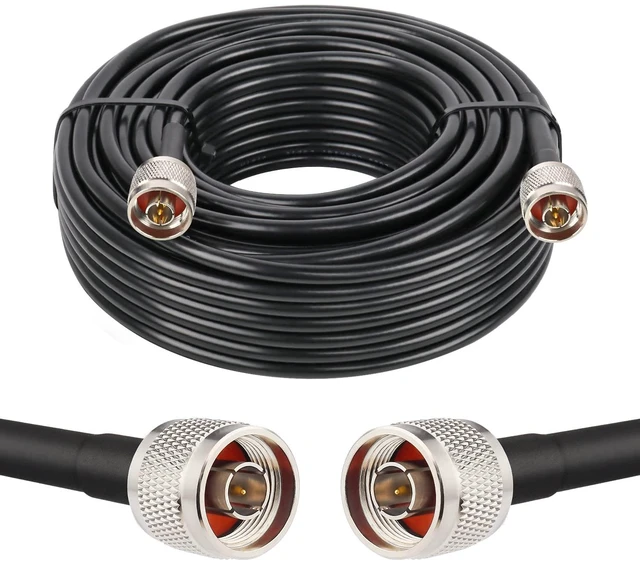 Main image of N 100FT Type N Coax Extension Cable N Male to N Male Connector Pure Copper Low Loss