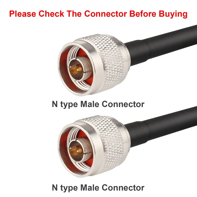 Alt view image 2 of 5 - N 100FT Type N Coax Extension Cable N Male to N Male Connector Pure Copper Low Loss