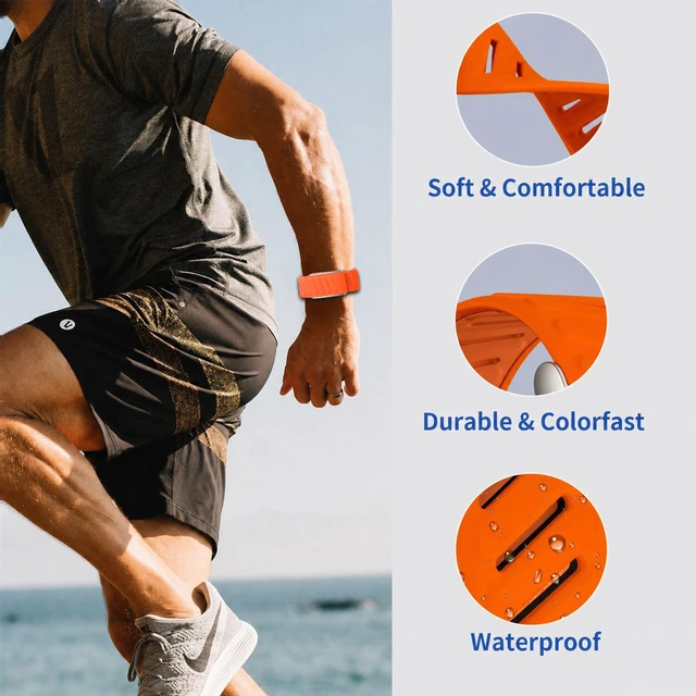 Alt view image 4 of 7 - 3 Pack Silicone SportFlex Bands Compatible with WHOOP 5.0/MG Band for Men Women - Soft, Breathable & Comfortable, Adjustable Waterproof Replacement Wristbands Straps- Not Compatible with Gen 4
