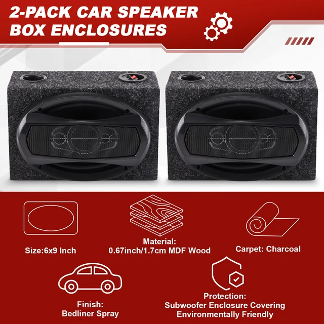 Alt view image 5 of 6 - 2 Pcs 6 x 9 2-Way Coaxial Car Audio Speakers with Speaker Box Coaxial Speaker Enhancing Car Stereo, 1000 W Max Power, Car Stereo and Sound System Accessories, Portable Audio Equipment