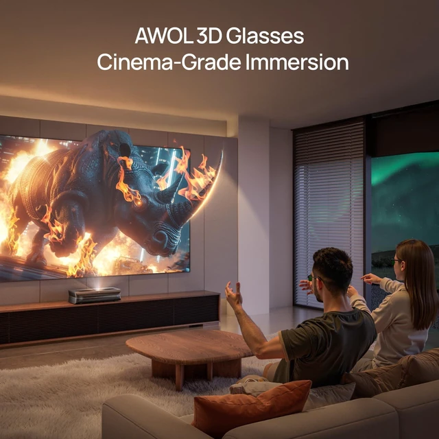 Alt view image 3 of 7 - DLP Link 3D Glasses, Rechargeable Active Shutter Eyewear compatible LTV-2500, LTV-3500, Vanish TV & other DLP-LINK 3D projectors (1 Pack)