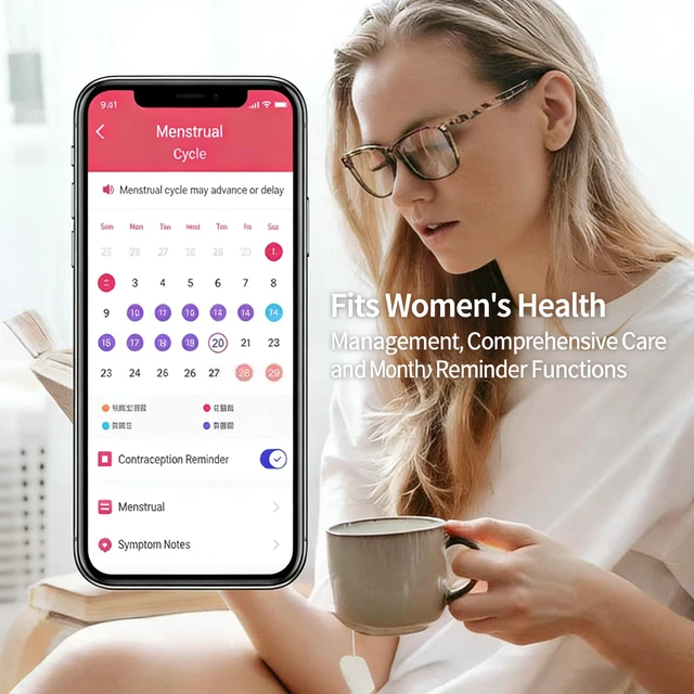 Alt view image 5 of 7 - Retro Smart Ring for Women Sleep Fitness Tracking, White, 10# Activity Tracker,No Subscription Fee,Temperature,HRV,Heart Rate,Waterproof,Blood Oxygen,Step Counting for iOS & Android