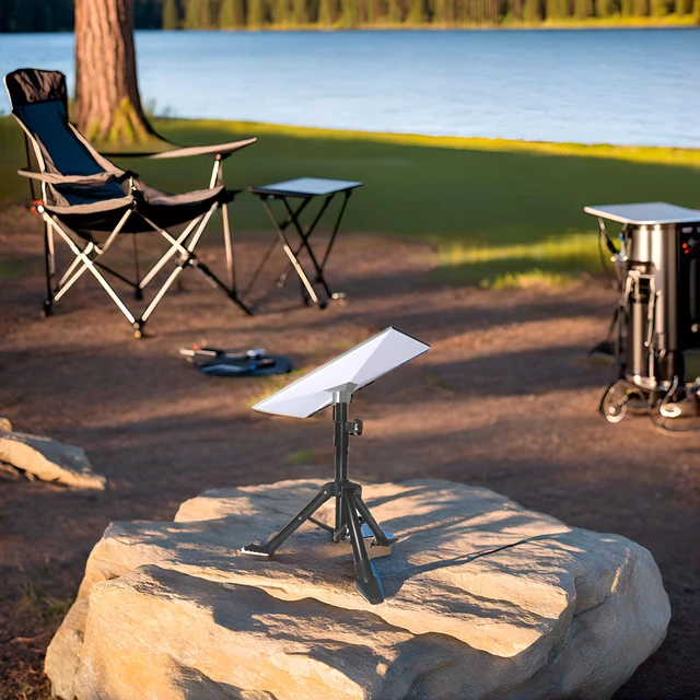 Alt view image 7 of 7 - Starlink Gen 3 Tripod Stand, Adjustable Heavy-Duty Mount Supports Gen 3/V4 and Standard Kickstand Dish, Height Adjustable from 2 to 4.5 Feet, Comes with Slide-In Pipe Adapter