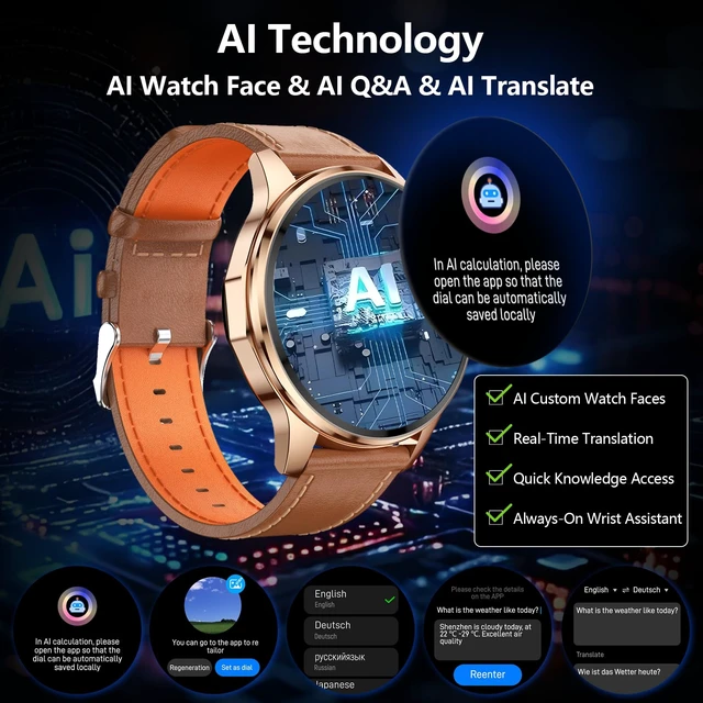 Alt view image 3 of 7 - Smart Watch for Men Built-in GPS(Answer/Make Call/Text), 1.46" AI Smartwatch for Android Phones/iPhone, 100+ Sport Mode Fitness Tracker with Health/Sleep Monitor, Compass/Barometer/Altitude(2 Straps)