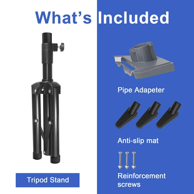 Alt view image 2 of 7 - Starlink Gen 3 Tripod Stand, Adjustable Heavy-Duty Mount Supports Gen 3/V4 and Standard Kickstand Dish, Height Adjustable from 2 to 4.5 Feet, Comes with Slide-In Pipe Adapter