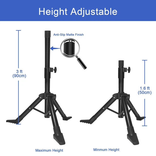 Alt view image 3 of 7 - Starlink Gen 3 Tripod Stand, Adjustable Heavy-Duty Mount Supports Gen 3/V4 and Standard Kickstand Dish, Height Adjustable from 2 to 4.5 Feet, Comes with Slide-In Pipe Adapter