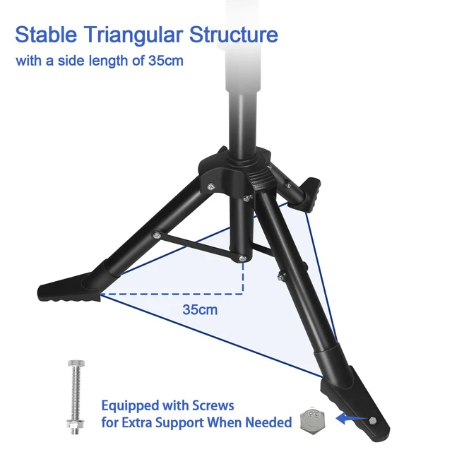 Alt view image 4 of 7 - Starlink Gen 3 Tripod Stand, Adjustable Heavy-Duty Mount Supports Gen 3/V4 and Standard Kickstand Dish, Height Adjustable from 2 to 4.5 Feet, Comes with Slide-In Pipe Adapter