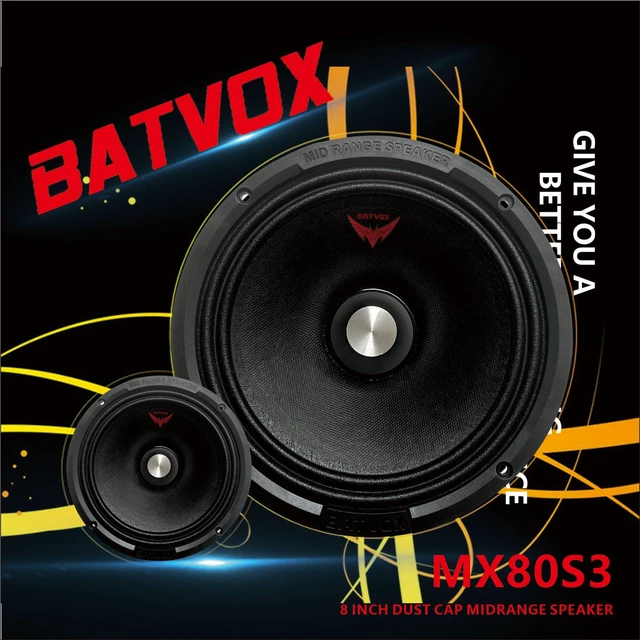 Alt view image 6 of 7 - MX80S3 Loudspeaker 8 Inch Midrange 600 Watts 4 Ohms Silvery Bullet, Premium Quality Audio Door Speakers for Car or Truck Stereo Sound System, Black (2 Speaker)