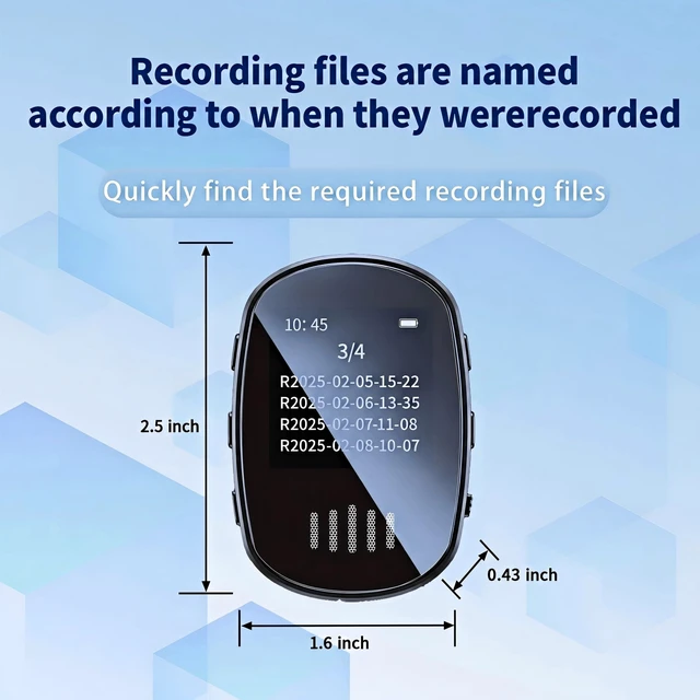 Alt view image 4 of 7 - 128GB Noise Reduction Voice Activated Recorder,Portable mini Recording Device,Power-on Password,Digital-Voice-Recorder with Playback,Timed Recording,Conference/Lecture/Classroom Learning