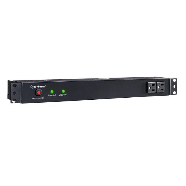 Alt view image 2 of 7 - RKBS15S2F8R Rackbar Surge Protector 120V/15A, 10 Outlets, 15 Foot Power Cord, 1U Rackmount, UL Listed
