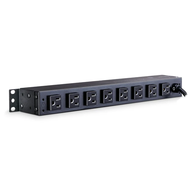 Alt view image 4 of 7 - RKBS15S2F8R Rackbar Surge Protector 120V/15A, 10 Outlets, 15 Foot Power Cord, 1U Rackmount, UL Listed