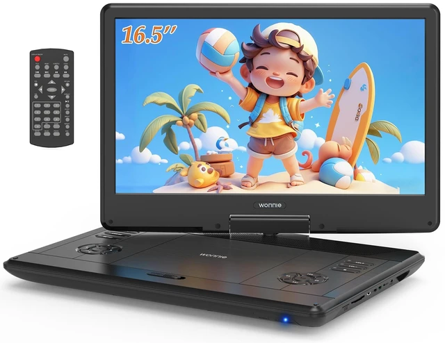 Main image of 16.5" Portable DVD Player with 14.1" Large HD Swivel Screen, 6 Hours Rechargeable Battery, DVD Player Portable Support MP4, MKV Video & USB/SD Card/Sync TV, High Volume Speaker, All Regions