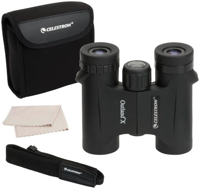 Main image of Outland X 8x25 Pocket Binoculars for Travel & Sports Pocket-Sized Performance Binocular, 8x Magnification, Rubber-Armored Body, Waterproof, BaK-4 Prisms, Multi-Coated Optics