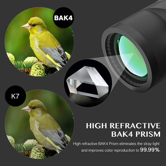Alt view image 4 of 7 - 10x50 Waterproof Marine Binoculars for Adults with Rangefinder Compass BAK4 Prism FMC Lens for Birdwatching Hunting Boating Fishing Water Sports(Black)