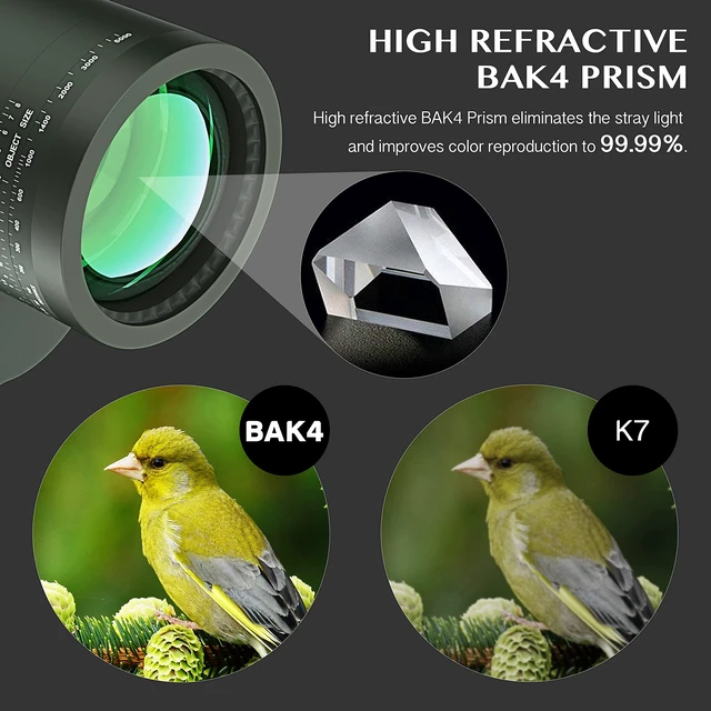 Alt view image 4 of 7 - 10x50 Waterproof Marine Binoculars for Adults with Rangefinder Compass BAK4 Prism FMC Lens for Birdwatching Hunting Boating Fishing Water Sports(Green)