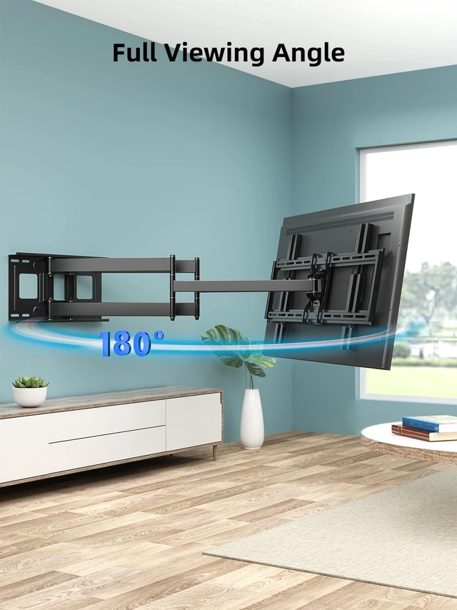 Alt view image 5 of 7 - Long Arm Heavy Duty Full Motion TV Wall Mount for 4295 TVs 40.9extension, Hold 179 Lbs, Pre-Assembled With 6 Articulating Arms, swivel&tilt, fits 16/18studs, Max Vesa 800x400mm