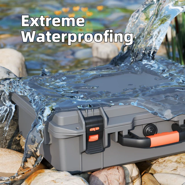 Alt view image 3 of 6 - Starlink Mini Case Hard Shell Travel Bag Grey,Waterproof Shockproof Protective Storage Box for Starlink Mini Accessories,Durable Portable Hard Case for Outdoor Camping and Hiking