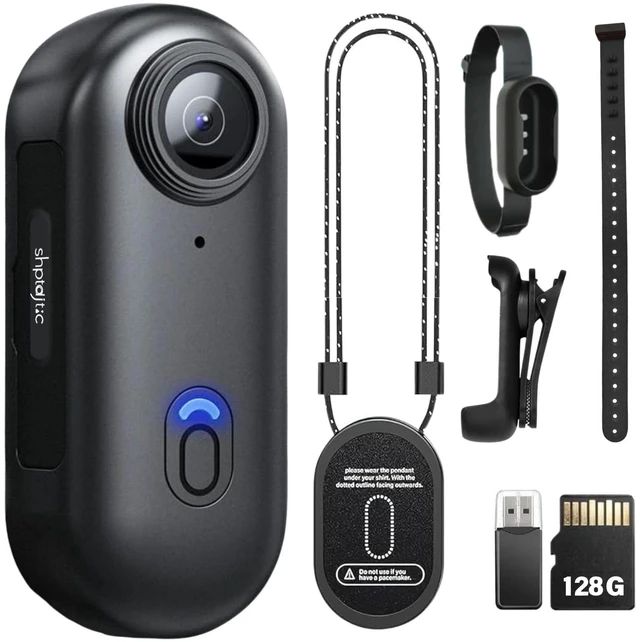 Main image of 128G Body Camera, Thumb Size Cam,Wearable Camera with 360°Rotatable Clip & Magnetic Clip,150 Minutes for Recording,Take for Lecture,Traveling,Pet Walking,Outdoors Activities (1080P-B-128G)