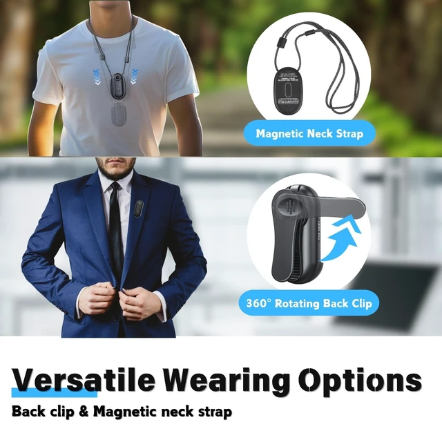 Alt view image 2 of 7 - 128G Body Camera, Thumb Size Cam,Wearable Camera with 360°Rotatable Clip & Magnetic Clip,150 Minutes for Recording,Take for Lecture,Traveling,Pet Walking,Outdoors Activities (1080P-B-128G)