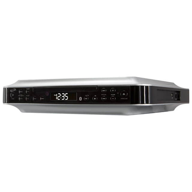 Alt view image 4 of 7 - Bluetooth Under Cabinet Radio (FM) CD Player and MP3 Player, Bluetooth, USB, AUX in, MP3, CD, Music System with Kitchen Timer, Digital Clock, with Remote Control IKBC384SMP3U