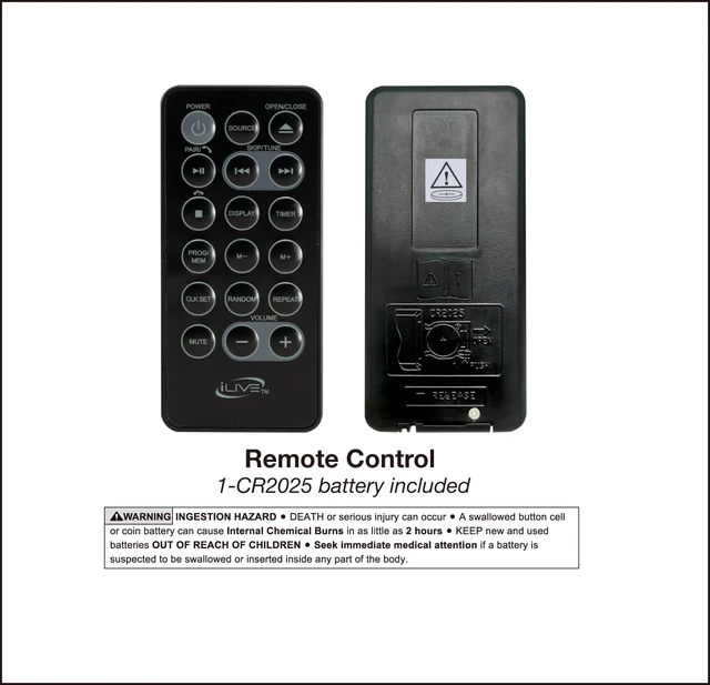Alt view image 7 of 7 - Bluetooth Under Cabinet Radio (FM) CD Player and MP3 Player, Bluetooth, USB, AUX in, MP3, CD, Music System with Kitchen Timer, Digital Clock, with Remote Control IKBC384SMP3U