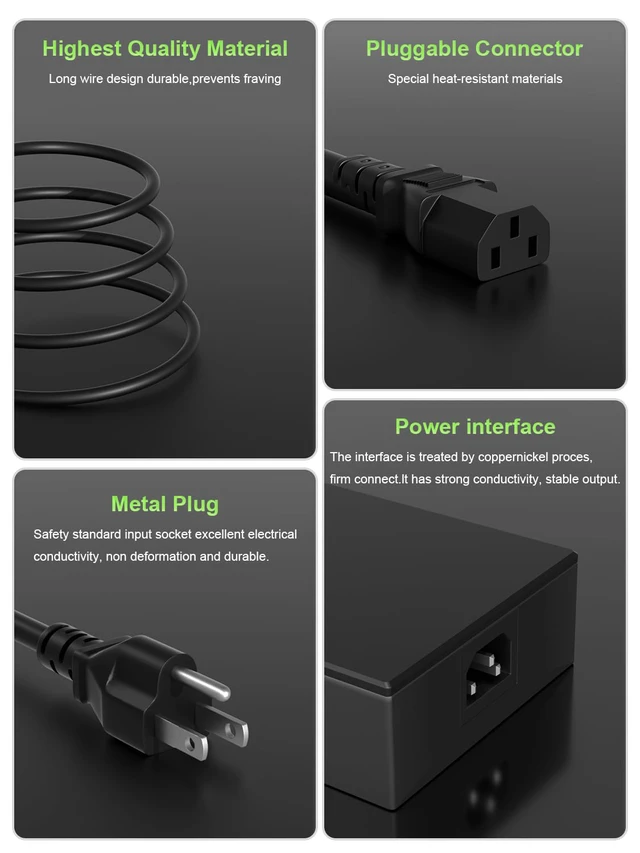 Alt view image 7 of 7 - 280W Charger Compatible with Asus ROG Strix G18 G16 G815 G815J G815L G615 G615L G615J TUF Gaming F16 FX608 A16 A18 A14 Zephyrus G16 G14 Laptop ADP-280BB B Replacement Power Adapter