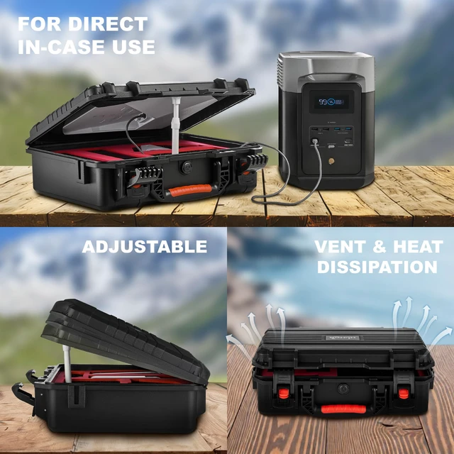 Alt view image 4 of 7 - Starlink Mini Case, IP67 Waterproof Hard Travel Carrying Case for Starlink Mini with In-Case Operation for Outdoor Travel and Camping