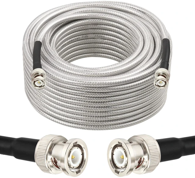 Main image of RG8X BNC Male to BNC Male Cable 75FT, Ultra Low Loss BNC Cable 50 Ohm for for RF Radio, Network Analyzer, Modem, Oscilloscope, Signal Generator, Attenuator