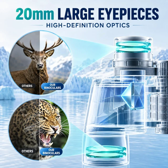 Alt view image 5 of 7 - 6-16x40 Zoom Binoculars for Adults High Powered Alaska Cruise Ship Stargazing Binoculars with Zoom Bird Watching Camping Hiking Travel Concert Long Range Binoculars Waterproof Clear Low Light