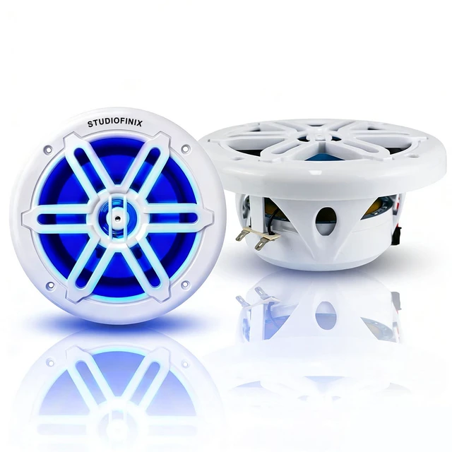 Main image of 6.5 Inch 700W Marine Speakers with LED Lights -2 Way Weather Resistant Boat Speakers Perfect for Boats, ATVs, UTVs Pair,White