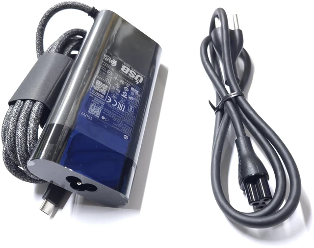 Main image of 100W USB-C Charger for Spectre Fold 17 x360 16-aa0047nr, Pavilion Plus 14 14-ew1010nr, ZBook Firefly 14 16 G11, TPN-LA31, N57041-001, N56858-001