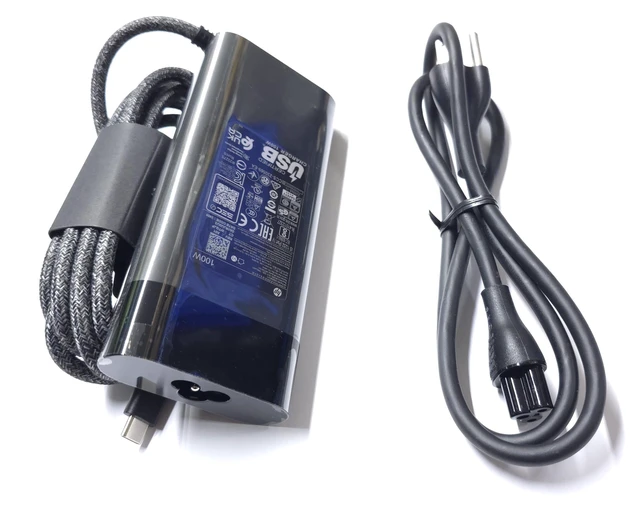 Alt view image 5 of 7 - 100W USB-C Charger for Spectre Fold 17 x360 16-aa0047nr, Pavilion Plus 14 14-ew1010nr, ZBook Firefly 14 16 G11, TPN-LA31, N57041-001, N56858-001
