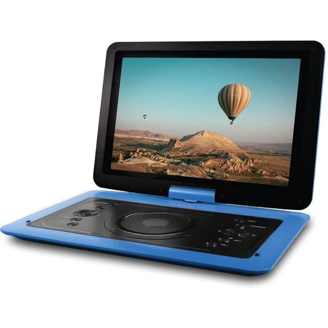 Main image of 14" Portable DVD Player with Headphones, Remote Control, and Carrying Case, Blue