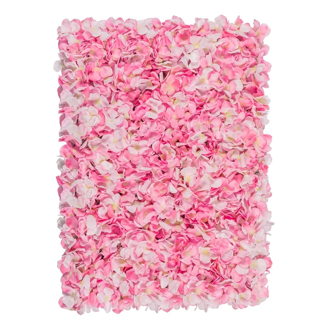 Alt view image 7 of 7 - Artificial Flower Wall Panel 4 Pcs Silk Floral Backdrop Pink Dense 3D Hydrangea Arrangement, Durable Easy Install, for Wedding Birthday Holiday Party Livingroom Bedroom Dining Room