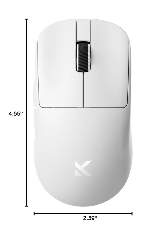 Alt view image 6 of 6 - L7 Ultra Plus Wireless Gaming Mouse, PAW3950 42K Sensor, 500mAh, Wireless/Wired Dual 8K Polling, 46g Ultra-Light Weight, 2.4GHz RF/BT/Wired Tri-Mode Connection - White