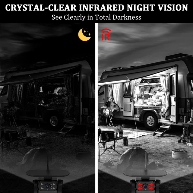 Alt view image 5 of 7 - X5 Magnetic Solar Wireless Backup Camera with 5" HD Monitor, 1-Min Zero-Install for RV Truck Trailer, 320ft Signal Range, 15000mAh Battery & 5W Solar Panel Back Up Camera