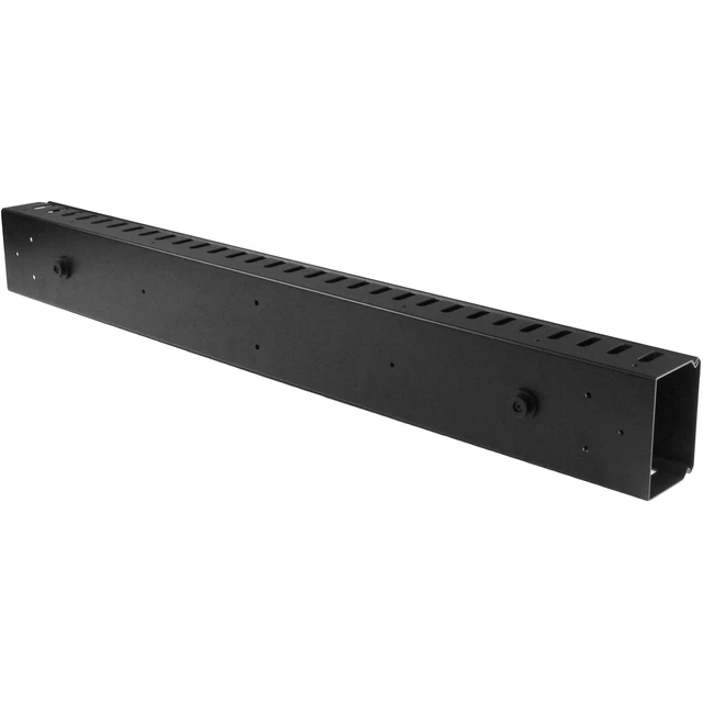 Alt view image 6 of 6 - 3ft (1m) Vertical Cable Management Duct with Cover - 0U Open Slot Finger Duct Wire Raceway for 19 Inch Server Rack - Slotted Cord Channel (CMVER20UF)