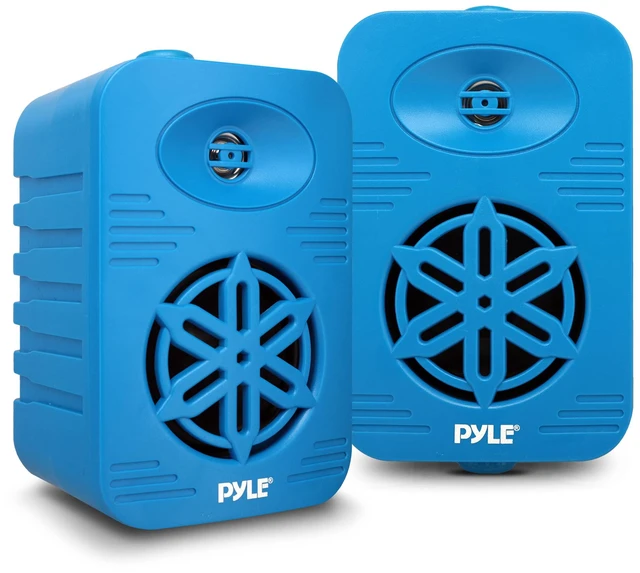 Main image of Usa Indoor Outdoor Speakers Pair - 500 Watt Dual Waterproof 5.25 2-Way Full Range System w/ 1/2 High Compliance Polymer Tweeter - in-Home, Boat, Marine, Deck, Patio, Poolside (Blue) - PDWR55BL