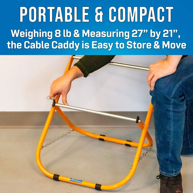Alt view image 5 of 6 - CC-5442 Double Decker High Durability Steel Cable Caddy, Holds Up to Two 12" Diameter Cable Reels and 100 lb Capacity