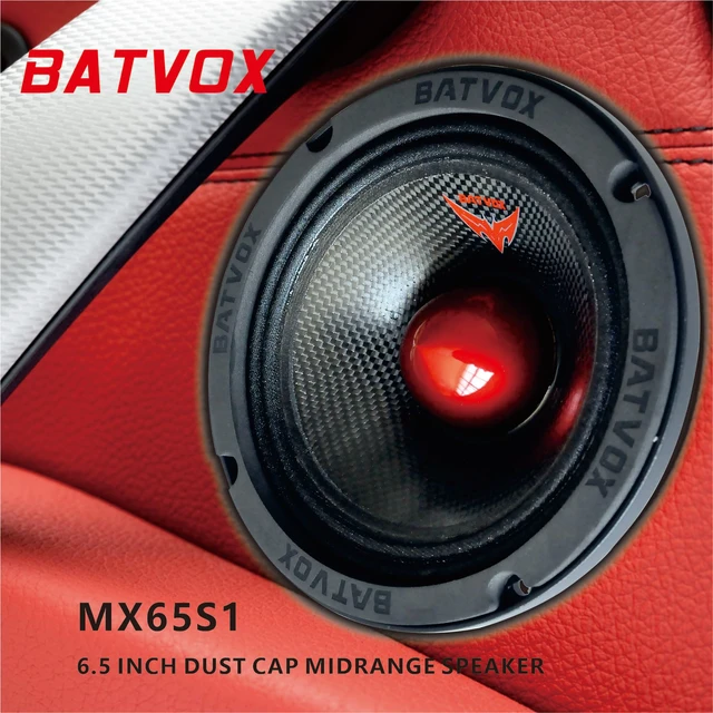 Alt view image 7 of 7 - MX65S1 Loudspeaker 6.5 Inch Midrange 600 Watts 4 Ohms Red Bullet, Premium Quality Audio Door Speakers for Car or Truck Stereo Sound System, Black (1 Speaker)