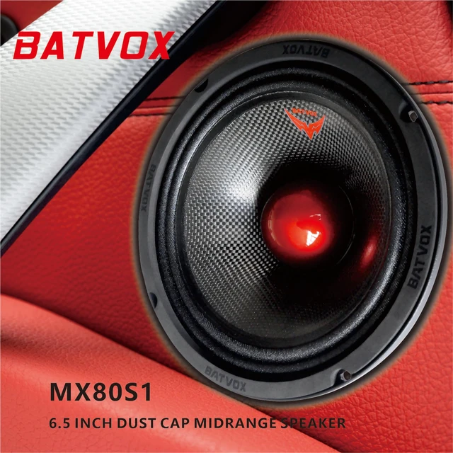 Alt view image 7 of 7 - MX80S1 Loudspeaker 8 Inch Midrange 600 Watts 4 Ohms Red Bullet, Premium Quality Audio Door Speakers for Car or Truck Stereo Sound System, Black (1 Speaker)