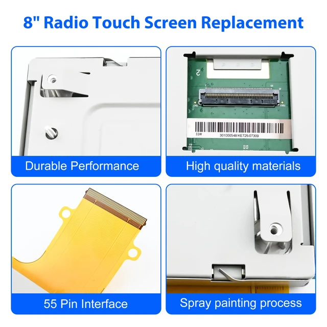 Alt view image 5 of 7 - 8" DJ080PA-01A LCD Touch Screen Replacement, Digitizer Screen Radio, Compatible withs Chevy, Suburban, Tahoe, Colorado, Silverado, GMC Yukon, Canyon, Sierra, Acadia.etc Mylink 8-inch Touchscreen
