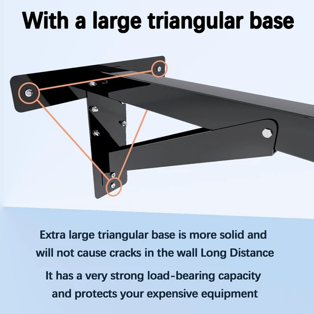 Alt view image 3 of 6 - Starlink Standard 4/4X Mount, Starlink Gen 3/4 Wall/Roof Mounting Kit Heavy Duty Long Wall Mount, Triangular Mounting Boosts Stability, 360°Adjustable, with Pipe Adapter