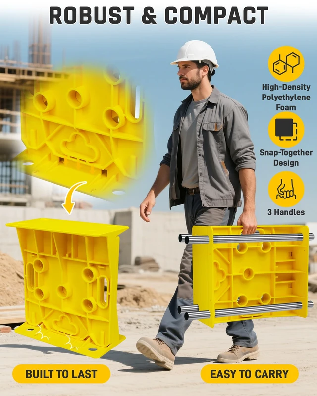 Alt view image 4 of 7 - Wire Spool Rack Electrical Wire Dispenser, Cable Reel Caddy-1 Pair Fits up to 34" Reels, 330 LBS Load Capacity, Multi-purpose, Free-Standing, Portable, Weather-Resistant