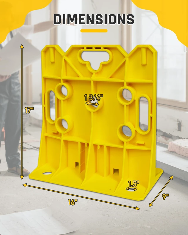 Alt view image 7 of 7 - Wire Spool Rack Electrical Wire Dispenser, Cable Reel Caddy-1 Pair Fits up to 34" Reels, 330 LBS Load Capacity, Multi-purpose, Free-Standing, Portable, Weather-Resistant