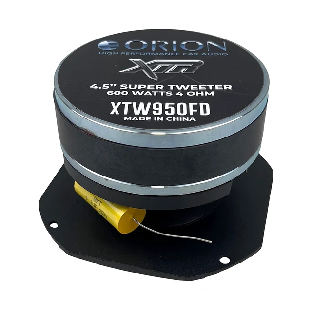 Alt view image 5 of 5 - XTR XTW950FD 4.5" Super Bullet Tweeter, 600W 150W RMS, 1.5" Voice Coil, Aluminum Diaphragm, Built-In Crossover