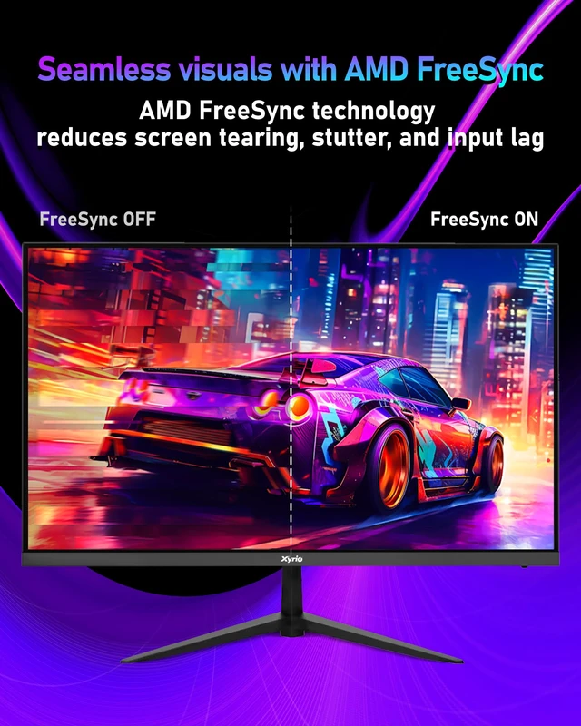 Alt view image 6 of 7 - Gaming Monitor, 23.8'' Gaming Monitor FHD(1920x1080) 240Hz, Computer Gaming Monitors w/AMD FreeSync 1ms Display, Gaming Monitors w/ 100% sRGB, Build-in Speakers, VESA, Eye Care Anti-Glare Black