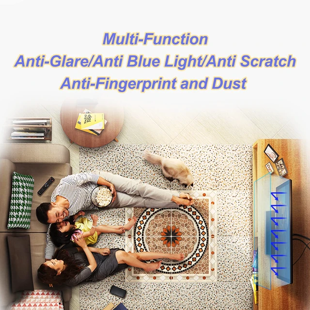 Alt view image 7 of 7 - 50 Inch Anti-Glare TV Film,Blue Light Anti Scratch Film,50 Inch TV Anti Glare Screen Protector Matte Film