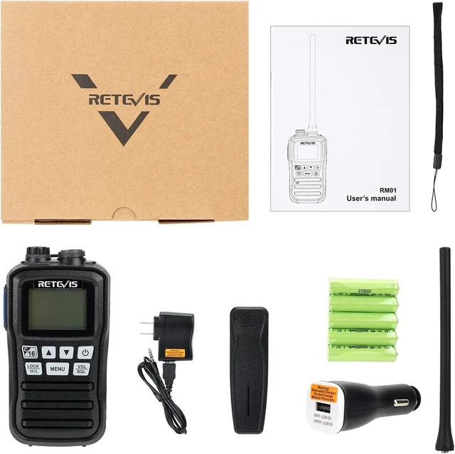 Alt view image 7 of 7 - RM01 3W Marine Radio VHF IP67 Floating, Portable for Kayak (1 Pack) NOAA Weather Alert, 88 US/CA/International Channels, Vibration Drainage, Dual Color Screen, Tri-Watch, 5 AAA Batteries